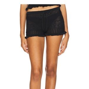 Loba Carly Shorts in Black Knit Hot Short Pointelle size Small New REVOLVE